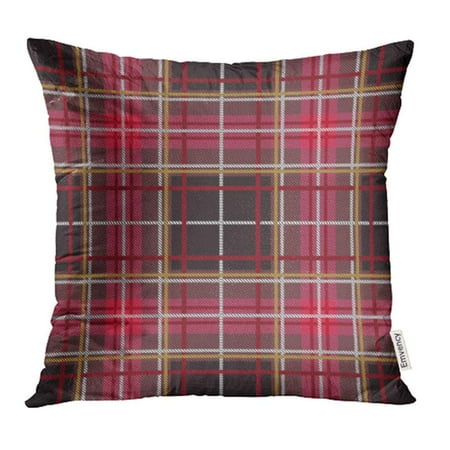 CMFUN Green Abstract Tartan Pattern Plaid Christmas Scottish Flat Style Design Red Argyle Pillow Case Pillow Cover 20x20 inch Throw Pillow Covers