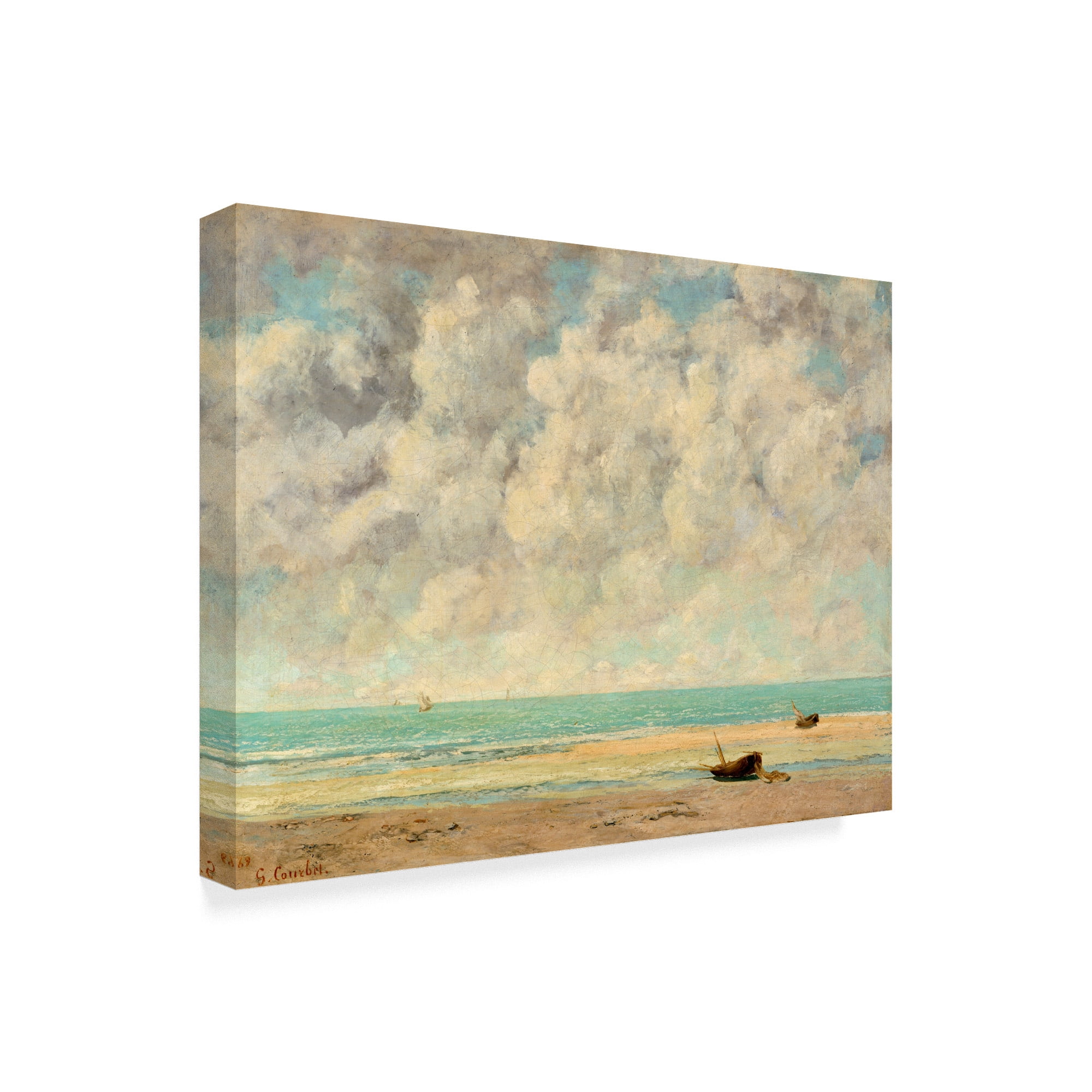 Trademark Fine Art 'The Calm Sea' Canvas Art by Gustave Courbet