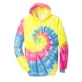 thumbnail image 1 of Gravity Threads Mens Tie-Dye Pullover Hoodie Sweater - Neon Rainbow - 2X-Large, 1 of 1