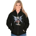 thumbnail image 5 of Betty Boop Cartoon Butterfly Mushroom Women Plus Size Zipper Hoodie Brisco Brands 4X, 5 of 6