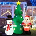 thumbnail image 1 of Costway 6 FT Tall Lighted Inflatable Christmas Decoration, Santa Claus and Snowman, 1 of 10