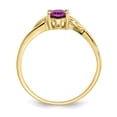 thumbnail image 2 of 10K Yellow Gold Ring Band with Stones (06) June Garnet (Rhodolite) Oval Red, 2 of 5