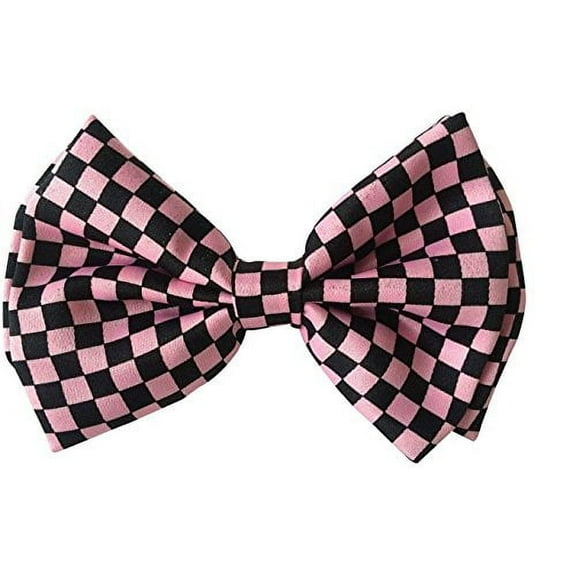 Halloween Wholesalers Bowtie (Black & Pink Check)