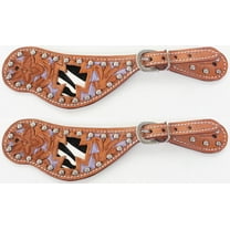 Horse Western Riding Cowboy Boots Leather Spur Straps Tack  7481