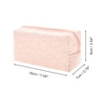 thumbnail image 2 of Unique Bargains 1 Pc Pillow Shape Heart Makeup Bag Pink PU, 2 of 3