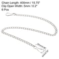 thumbnail image 2 of Unique Bargains 15.75 Inch Signboard Garden Plant Basket Clips Hangers Stainless Steel Hanging Chain 6 Pack, 2 of 6