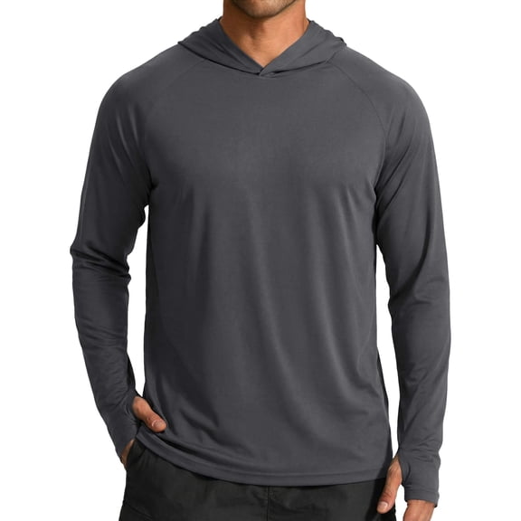 COOFANDY SPF 50 Fishing Shirts for Men Long Sleeve Sun Protection Hoodie Lightweight Outdoor Hiking Running Rash Guard