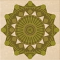 thumbnail image 1 of Ahgly Company Machine Washable Indoor Square Transitional Dark Yellow Green Area Rugs, 5' Square, 1 of 7
