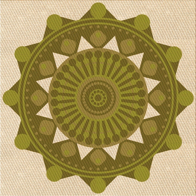 Ahgly Tapis d'Intérieur Lavable en Machine Carré Transitionnel Jaune Foncé Vert, 5 Pieds Carré