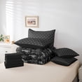 thumbnail image 6 of Feelyou Black Mandala Damask Bedding Comforter Set 7 Pieces, Cartoon Cat Full Bedding Set, 6 of 8
