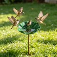 thumbnail image 4 of Clearance Metal Bird Bath for Outside, Garden Freestanding Birdbath & Birdfeeder, Bee Water Feeder with Flower Design, Bird Baths Feeder for Outdoors Garden Patio Yard Lawn Decor, 4 of 4