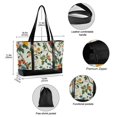 thumbnail image 2 of FORMRS Canvas Laptop Tote Bag for Women with 15.6" Computer Compartments Shoulder Handbag, Green Floral Pattern, 2 of 7
