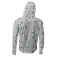 thumbnail image 3 of SCALES Surf & Slay Hooded Performance Long Sleeve Shirt White, Large Hoodie, 3 of 5