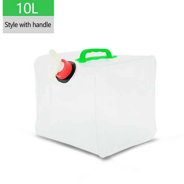 Bolsa de agua plegable portátil grande | Capacidad: 5, 10, 15 y 20 l | HDPE de grado alimenticio sin BPA | Preparación para acampar al aire libre | Diseño de grifo a prueba de fugas
