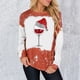 thumbnail image 2 of Gibobby Sudadera de Navidad para mujer Sudadera con capucha y estampado navideño de manga larga y cuello redondo para mujer(Rojo,M), 2 of 5