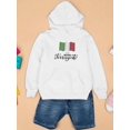 thumbnail image 3 of Buon Ferragosto Italy Flag Hoodie Juniors -Image by Shutterstock,  Medium, 3 of 4