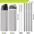 thumbnail image 2 of Durable Replacement Straws for Owala 24oz 32oz Bottles, 4 Pack Stainless Steel Metal Straws with Cleaning Brushes, Leak-Proof and Reusable, Silver, 2 of 5