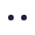 thumbnail image 3 of 0.5 Ct Round Cut Studs Blue Sapphire 18K White Solid Solid Gold Everyday Dainty Earrings Push Back, 3 of 7