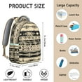 thumbnail image 6 of Boho Fashion Daypack - 17" Heavy Duty Oxford Fabric, Vintage Tribal Print, Roomy College Backpack for Women, Perfect for Dorm & Library, 6 of 6