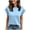 Sky Blue, variant on Dpjklzsn Women's Ruffle Flutter Sleeve Crew Neck Short Sleeve Top, Easy Fit Lightweight Ruffle Detail Everyday Shirt for Daily Wear