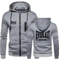 thumbnail image 3 of Nuevo EVERLAST, ropa deportiva de otoño e invierno para hombre, Sudadera con capucha sencilla a la moda con cremallera, chaqueta lisa, ropa deportiva estampada para hombre, top informal cálido, 3 of 5