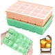 thumbnail image 1 of Bandeja para cubitos de hielo de silicona platino, 2 piezas de bandejas para cubitos de hielo de silicona con tapa, sin olor, apilables y aptas para lavavajillas, para cerveza, whisky, cócteles y, 1 of 5