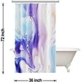 thumbnail image 2 of Stall Shower Curtain, Purple and Blue Marble Small Bathroom Curtain Modern Abstract Waterproof Fabric RV Shower Curtain Set with Hooks, 36x72 Inch, 2 of 6