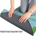 thumbnail image 3 of Light Blue Dinosaurs Palms Eggs Pattern Hot Yoga Mat Towel Non Slip for Hot Yoga - Quick-Drying Yoga Mat Cover with 4 Corner Pockets with Travel Bag - Hot Yoga Towel Non Slip 74"x26", 3 of 6