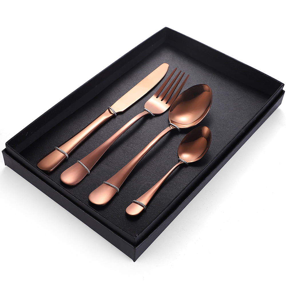 4Pcs Set Stainless Steel Fork,Knife,Spoons Cutlery Set for Kitchen & Restaurant 