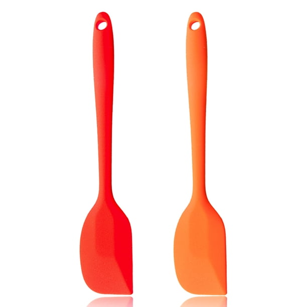 Espátula de silicona grande: silicona flexible resistente al calor para mezclar, agitar, cocinar, raspar, hornear, raspador, esparcidor sin costuras para utensilios de cocina antiadherentes