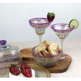 thumbnail image 3 of Golden Hill Studio Hand Painted Martini Glasses Set of 2 - Moroccan Mosaic Garland Collection - Hand Painted Glassware by USA Artists - Unique and Decorative Martini Glasses, Kitchen Table D√©cor, 3 of 5