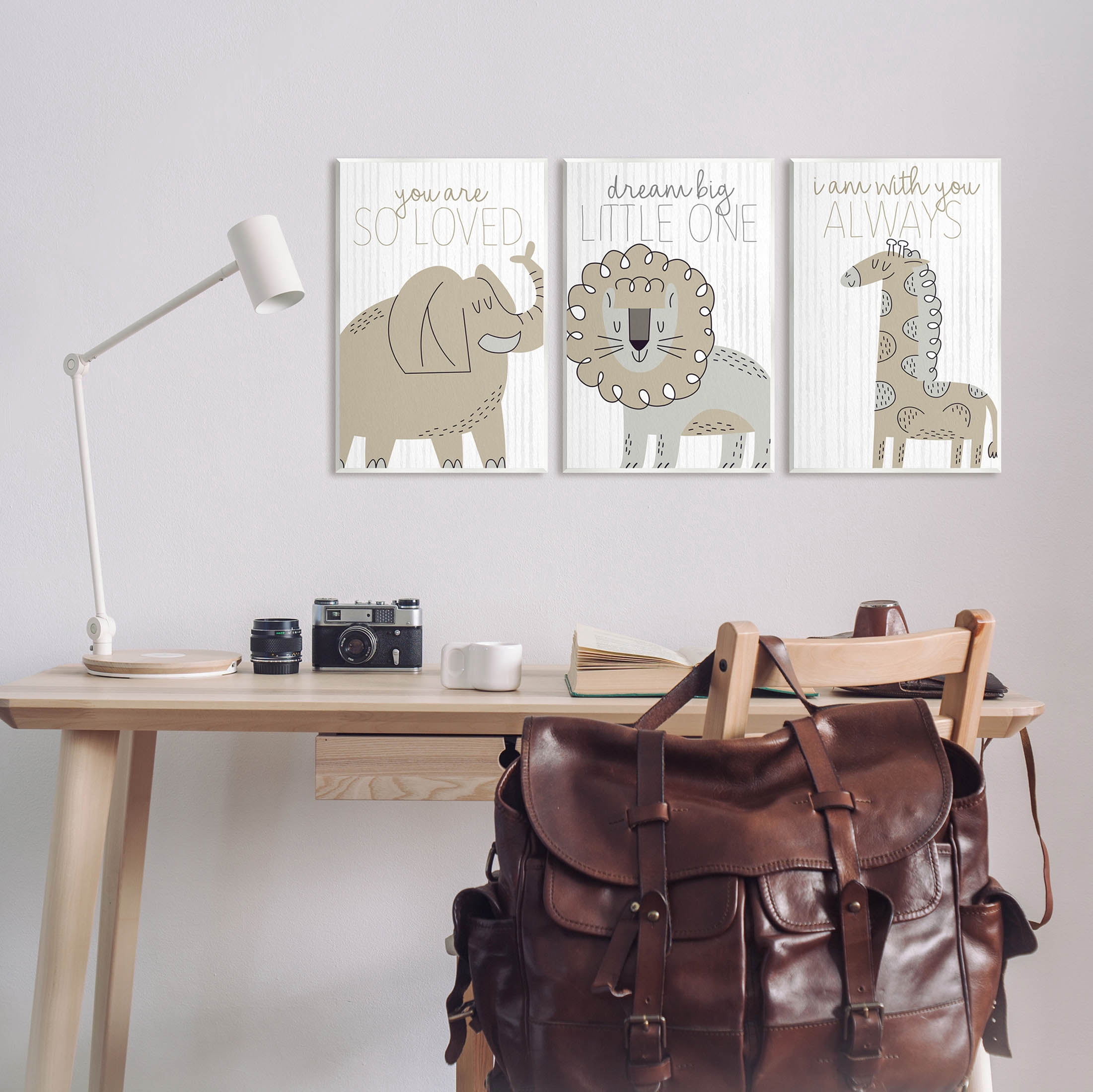 Stupell Industries Comforting Animal Nursery Sentiments Graphic Art Unframed Art Print Wall Art, Set of 3, Design by Kim Allen