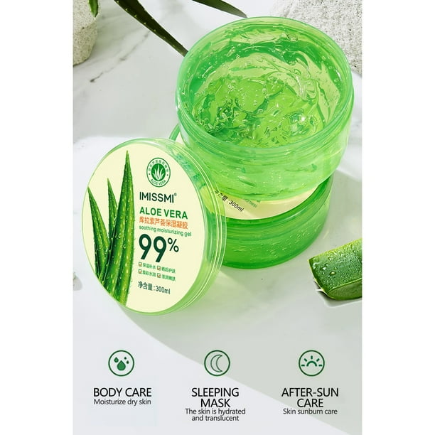 Mascarillas faciales Cuidado de la piel Hoja Caja Mascarilla facial de gel  Crema hidratante Gel de aloe 300 g Goma de aloe vera | Walmart en lnea