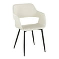 thumbnail image 4 of Margarite Chair, Upholstered Dining Chairs, Mid-Century Modern Dining Chair, Kitchen Chairs for Dining Table, Dining Chairs Set of 2 (Cream Faux Leather), 4 of 6