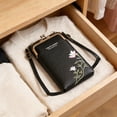 thumbnail image 3 of gcong Fashion Embroidery Slim Crossbody Phone Purse Zipper Pouch Wallet For Women Daily Use Accessory, 3 of 5