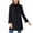 Black, variant on Women's Fashion Double Buckle Woolen Jacket Pockets Lapel Solid Color Coat