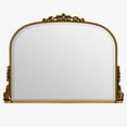 thumbnail image 6 of BEAUTYPEAK 36"x 27" Arched Vanity Mirror Vintage Decor Mirror Wall Mounted, Antique Gold, 6 of 8