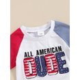 thumbnail image 5 of Niusricy 4th of July Outfit for Kids Boy 0-3T Toddler Short Sleeve T-Shirts Letter Embroidery Crew Neck Tops with Stripe Star Shorts Infant Baby Fashion Casual Clothes for Independence Day, 5 of 8