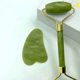 thumbnail image 3 of Rodillo masajeador de jade natural para rostro, cuerpo, espalda, pies, rodillo de masaje facial, antiarrugas, doble extremo, Gua Sha, piedra de jade, 3 of 6