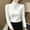 White, variant on Turtleneck Tops For Women Mock Turtlenecklong Sleeve Tight Half Turtleneck Sleeve T-Shirt Mock Neck Long Sleeve Womens Turtleneck Long Sleeve Mock Turtleneck For Women Beige M