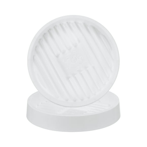 Uxcell 2-Pack Bandeja para Plantas, Bandejas para Macetas de 4.7 Pulgadas, Bandeja de Plástico para Captar Agua de Plantas [Blanco]