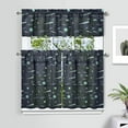 thumbnail image 2 of Kitchen Curtains 36 Inch Short - 3 Panel Set, Rod Pocket Window Curtain, 100% Polyester for Farmhouse, Cafe, Kitchen, Living Room, Bedroom, Galaxy & Space-Themed Design, Easy Wash, 2 of 6