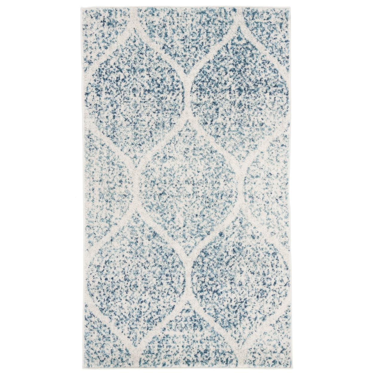 SAFAVIEH Madison Leighton Geometric Area Rug, Cream/Turquoise, 6'7" x 9'2"