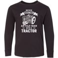 thumbnail image 3 of Inktastic Old Man Tractor Long Sleeve Youth T-Shirt, 3 of 5