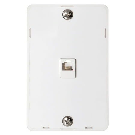 3 Jack Wall Mount Phone - Universal Wall Jack Phone Mount for Wall Mountable Phones and Accessories,Answering Machines, Fax, Modem, Caller ID - White