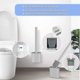thumbnail image 4 of Toilet Brush, Flexible Silicone Toilet Brush, Quick Drying Toilet Brush And Container For Bathroom With Wall Mount, Gray Starlight, 4 of 4