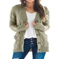thumbnail image 1 of AMERTEER Cardigan à Manches Longues pour Femmes Pull Tricoté Doux Ouvert devant, 1 of 6