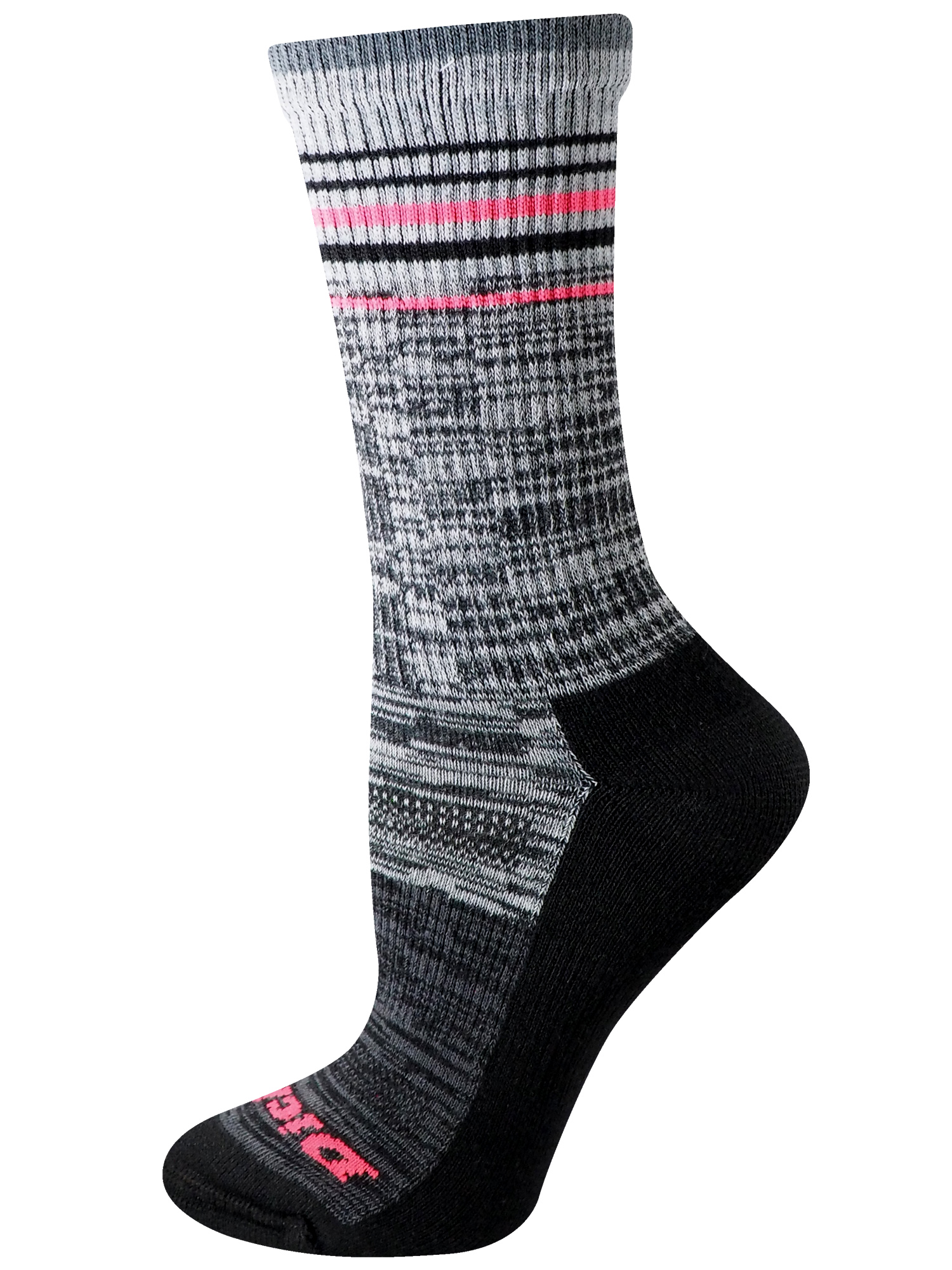 Genuine Dickies Women's Dri-Tech Striped Asst Crew Socks, 5-Pack