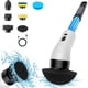 thumbnail image 4 of Juego de cepillos de limpieza de baño multifunción recargables, fregadora giratoria automática con dispensador de líquido, 9 cabezales reemplazables para piso, cocina, interior del automóvil, 4 of 6