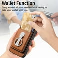 thumbnail image 4 of For Iphone 15 Pro Max Skin Feel Ring Holder Wallet Magnetic Phone Case(Brown), iPhone 12 Pro Max, 4 of 8